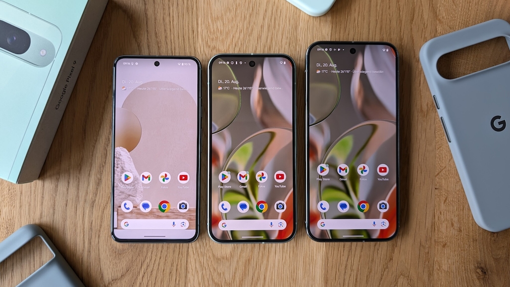 Google Pixel 8, Google Pixel 9 und Google Pixel 9 Pro XL