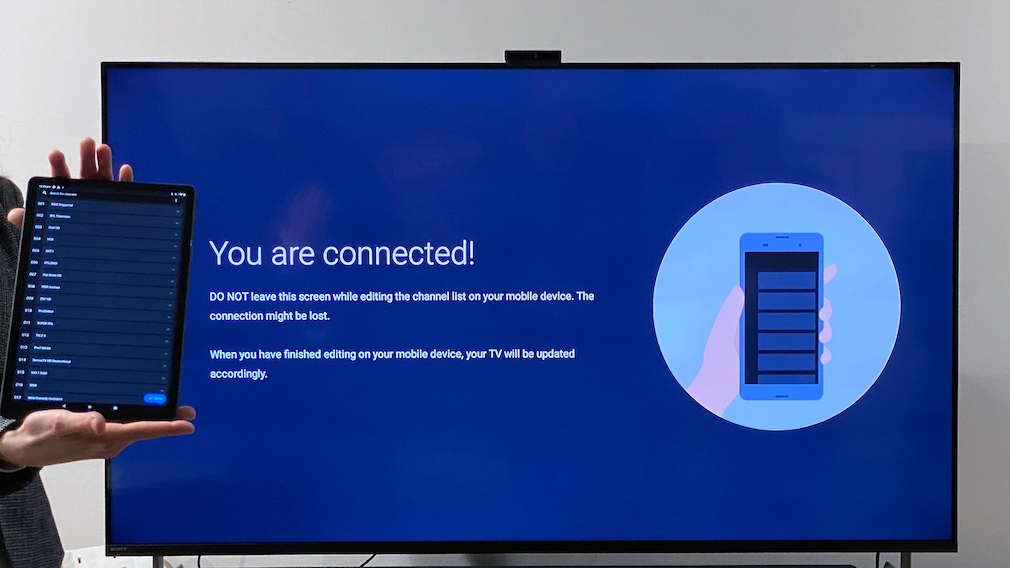 Der Sony TV Channel Editor erlaubt sehr einfaches Umsortieren der Senderliste per App – endlich!