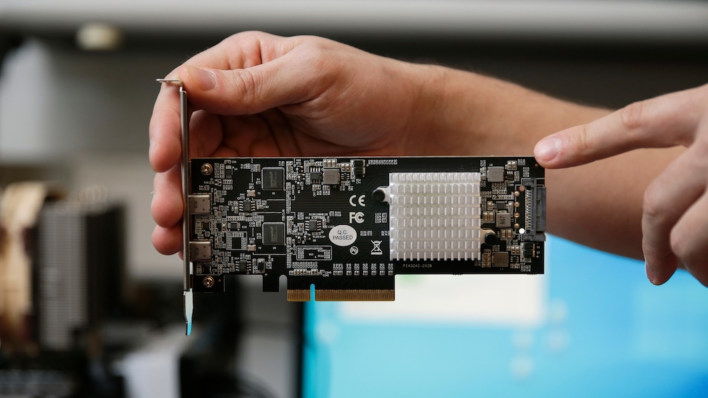 Diese spezielle PCIe-Karte hat die Firma Delock der COMPUTER BILD-Redaktion für Tempotests zur Verfügung gestellt.