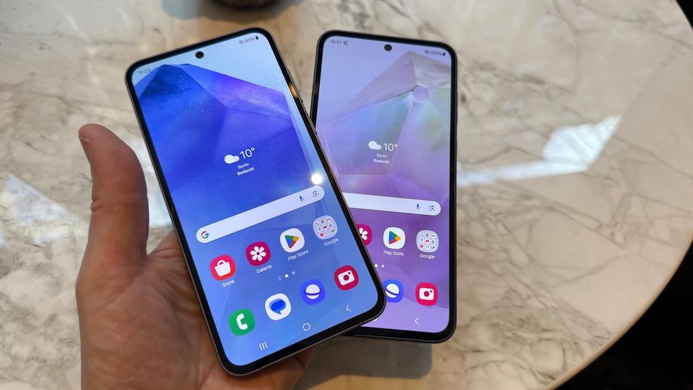 Samsung Galaxy A55 und A35 im Vergleich: Von vorn kaum zu unterscheiden