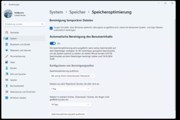 Windows: Storage Sense löscht Datenmüll und räumt PC auf